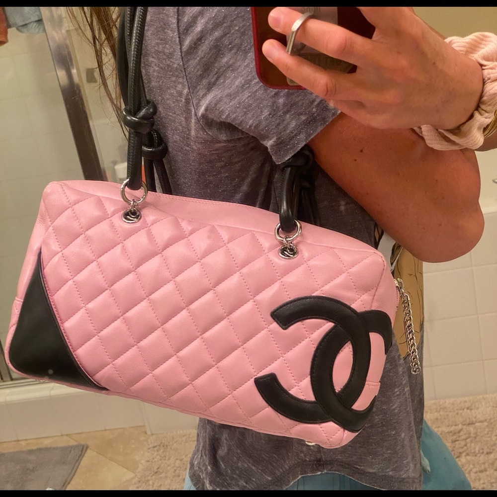 *SOLD* Chanel calfskin cambon ligne bowler- Pink